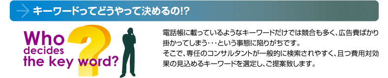 キーワドってどうやって決めるの！？